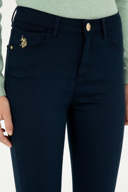 Женские темно-синие брюки из плотной ткани - U.s. polo assn фото 5