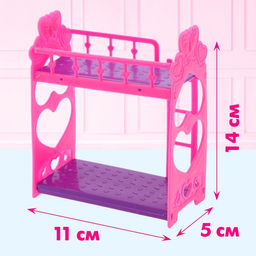 Цена за 2 шт. Аксессуары для кукол: кроватка двухъярусная Малышка - Simaland фото 2