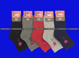 Цена за 12 пар. Зувей носки женские внутри махра с рисунком арт. 2531 36-41 (фактически 36-41) фото 7