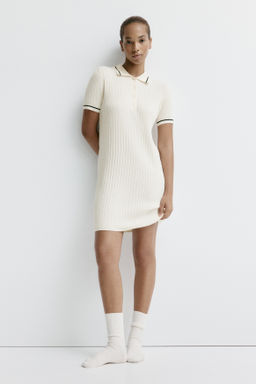 Vestido polo en punto trenzado - H&m фото 2
