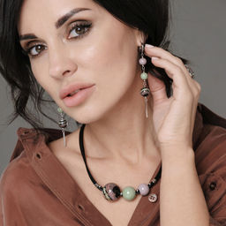 Серьги из муранского стекла FRESHNESS LS3315 - Vloes фото 4