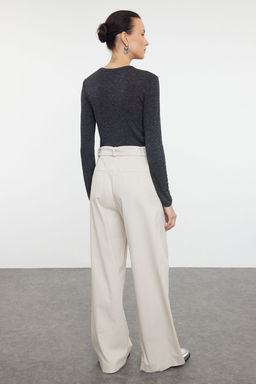 TRENDYOLMILLA Tas Wide Leg/Genis Paca Dokuma Pantolon TWOSS23PL00142 фото 5