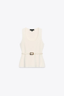 KNITTED TOP WITH BELT - Zara фото 16