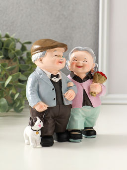 Фигурка полистоун «Дедуля с бабулей - романтичная прогулка», 12×9×12 см