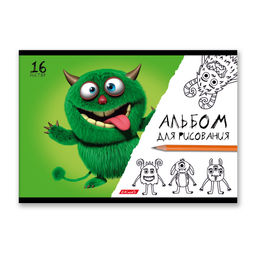 Светоч 16АЛСК4_1_3_9 Альбом для рисования 100 г/м2 A4 29 х 20.5 см 16 л. на скобе 10 шт. 000650 Буки и барабашки