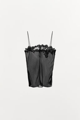 EMBROIDERED GEORGETTE TOP - Zara фото 5