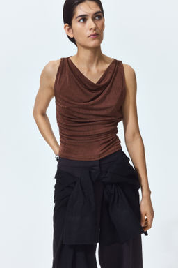 Top drapeado de punto - H&m фото 3