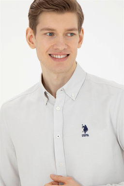 U. S. Polo Assn / Мужская базовая рубашка с длинным рукавом Stone - U.s. polo assn фото 2