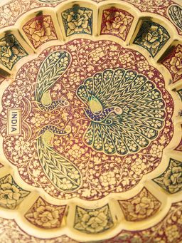 Панно декоративное Три Павлин 8 № Пн1530/3 эмаль красная - Ганг фото 3