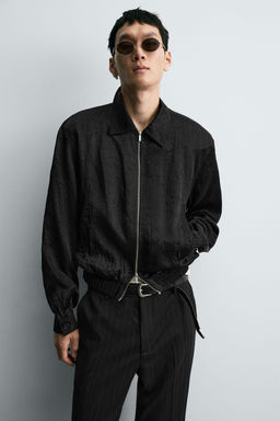 SHOULDER PAD BOMBER JACKET - Zara фото 5