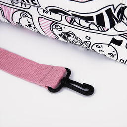 Шопер на молнии, наружный карман, цвет белый/розовый - Simaland фото 6