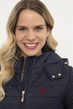 Женское темно-синее пальто Неожиданная скидка в корзине - U.s. polo assn фото 2