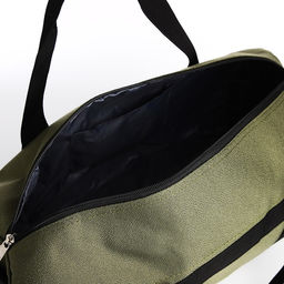 Сумка дорожная на молнии, наружный карман, длинный ремень, цвет хаки - Simaland фото 4