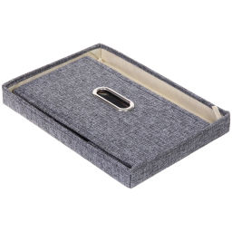 Коробка для хранения вещей складная с крышкой "ДЭСТРА", цвет серый, 32*24*18см