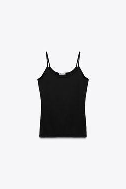 CAMISETA POLIAMIDA TIRANTE FINO / Negro - Zara фото 5