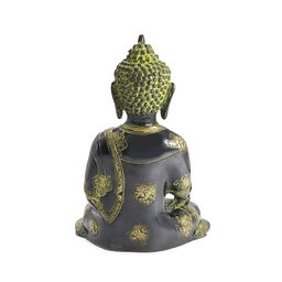 Будда с чашей дарующий бессмертие Antique Green Бронза h-25см L-19см 3,240кг - Сандаловый дом фото 2