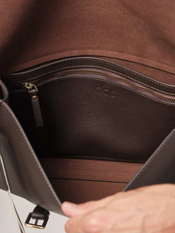 Мужская сумка David DBR 7095 коричневый шоколад  фото 6