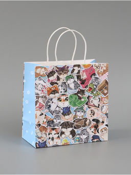 Цена за 2 шт. Пакет подарочный «Котики», 22 × 22 × 11 см