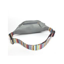 Сумка женская натуральная кожа (на пояс) Croco-856, 1 отд, серый металлик (230) 246905 - Adelia фото 2