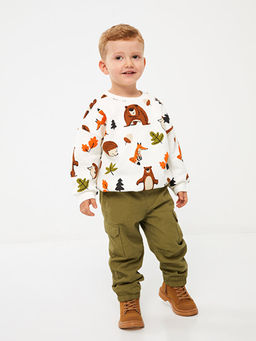 Beli Lastikli Erkek Bebek Kargo Pantolon