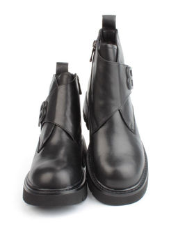 04-M3-L857 BLACK Ботинки зимние женские (натуральная кожа, натуральный мех)