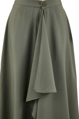 Haki Asimetrik Etek TWOSS26ET00054 - Trendyolmilla фото 2