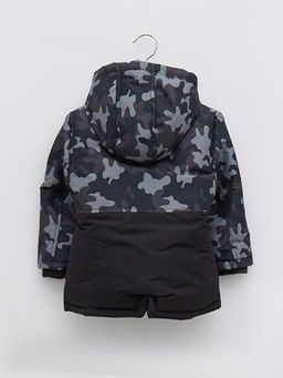 Kap??onlu Uzun Kollu Kamuflaj Desenli Erkek Bebek Fermuarl? Mont - Waikiki фото 2