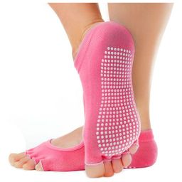 Носки для йоги без пальцев, размер 36-39, цвета микс