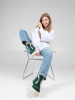 Ботинки EDART 308.агата w. зеленый замша/мех - Ed'art фото 7