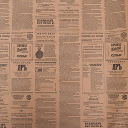 Бумага упаковочная крафт «Губернские вести», 0.72×10 м, 70 г