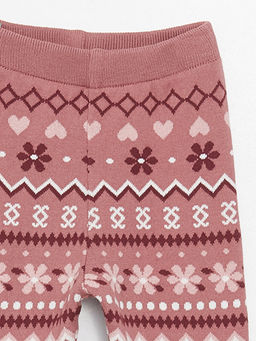 Beli Lastikli Desenli K?z ?ocuk Tayt