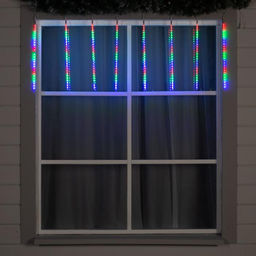 Гирлянда «Сосульки» 2.5×0.5 м, IP65, прозрачная нить, 288 LED, свечение мульти с эффектом стекания, 12 В