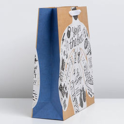 Пакет крафтовый вертикальный You're the best, M 26 х 30 х 9 см - Дарите счастье фото 2