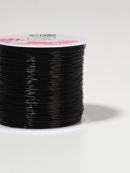 Цена за 3 шт. Нить для плетения, эластичная, 100±1 м, d=0.4 мм, чёрная