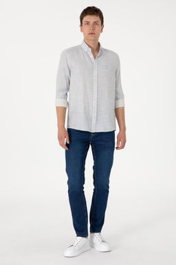 Erkek A__k Mavi Uzun Kollu G_mlek Sepette S_rpriz _ndirim - U.s. polo assn фото 4