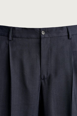 PANTAL?N REGULAR FIT TRAJE RAYA DIPLOM?TICA 100% LANA / Marino