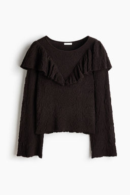 Top en punto texturizado con volantes - H&m фото 2
