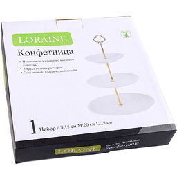 60013 Конфетница 3ярус 15-20-25см фарфор LR (х8) - Mayer&boch фото 4