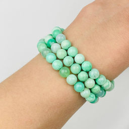 Бусины для украшений из Хризопраза (70 бусин) 38 см