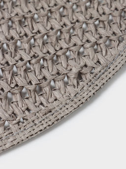 Салфетка сервировочная на стол Доляна «Кастилия», d=38 см, серая