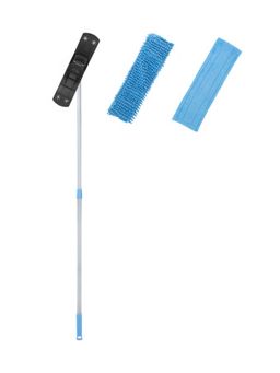 Швабра BASIC DUO с 2-мя насадками, с телескопической рукояткой - DomCraft фото 9