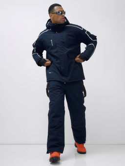 Горнолыжный костюм мужской зимний темно-синего цвета 390TS - Leifensh фото 21