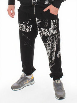 7349 BLACK Брюки спортивные мужские (75% хлопок, 20% полиэстер, 5% спандекс) - Fashion фото 3