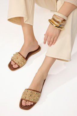 Trendyol Shoes Siyah Gumus Trok Tasl? S?k Kad?n Terlik TAKSS25TE00013 - Trendyolmilla фото 32