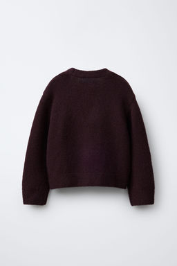 CARDIGAN WITH SATIN FLORAL BUTTONS - Zara фото 2