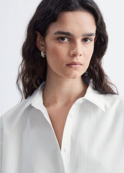 Camisa de corte holgado con bajo redondeado - H&m фото 6