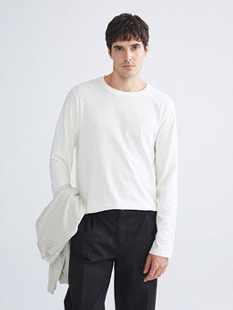 Bisiklet Yaka Uzun Kollu Erkek Ti??rt