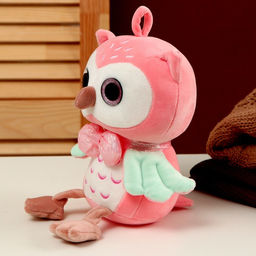 Мягкая игрушка «Совёнок», 23 см, цвет розовый