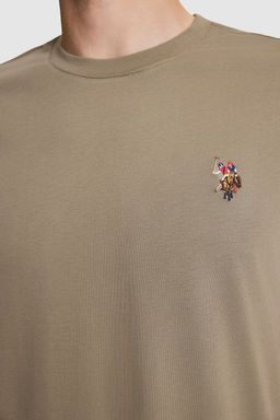 Erkek Haki Comfort Fit Bisiklet Yaka Basic Ti__rt - U.s. polo assn фото 6