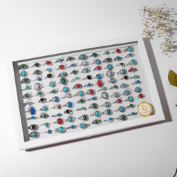 Цена за 100 шт. Кольцо Натурель Артемида, размер МИКС, цвет МИКС - Выбражулька фото 2